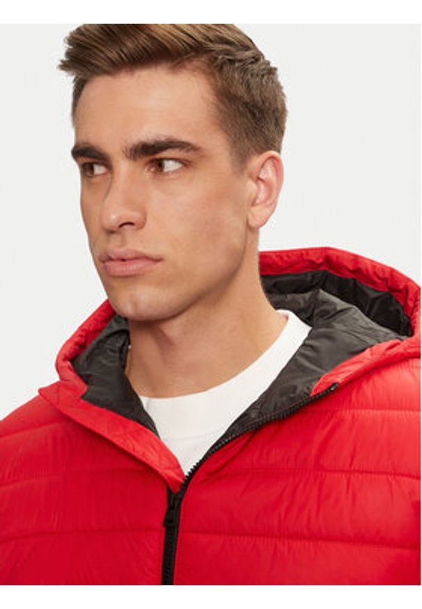Hugo - HUGO Kurtka przejściowa 50518785 Czerwony Regular Fit. Kolor: czerwony. Materiał: syntetyk