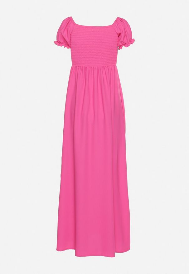 Born2be - Różowa Rozkloszowana Sukienka z Elastyczną Górą i Gumką w Talii Aliexava. Okazja: na co dzień. Typ kołnierza: dekolt kwadratowy. Kolor: różowy. Typ sukienki: proste. Styl: elegancki, casual