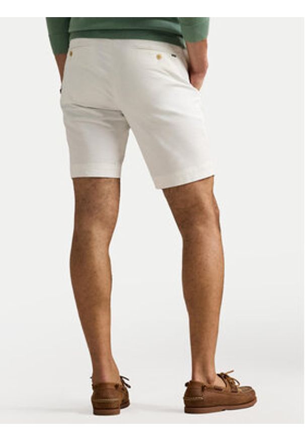 Polo Ralph Lauren Szorty materiałowe 710646709001 Biały Slim Fit. Kolor: biały. Materiał: bawełna