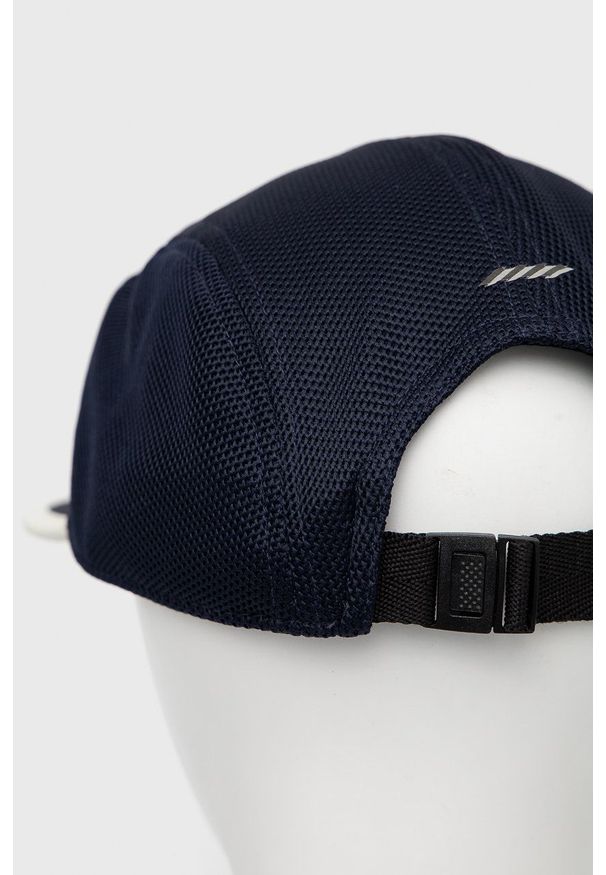 Superdry czapka kolor granatowy gładka. Kolor: niebieski. Wzór: gładki