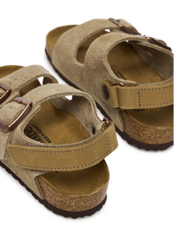 Birkenstock Sandały Milano As 1029465 S Beżowy. Kolor: beżowy. Materiał: skóra, zamsz