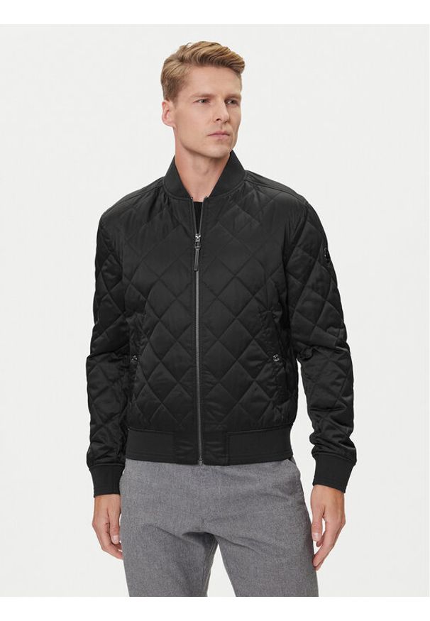 JOOP! Kurtka bomber 17 JO-330Adams 30047548 Czarny Regular Fit. Kolor: czarny. Materiał: syntetyk