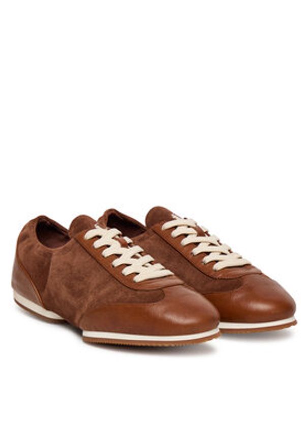 Polo Ralph Lauren Sneakersy 804972893002 Brązowy. Kolor: brązowy. Materiał: skóra, zamsz