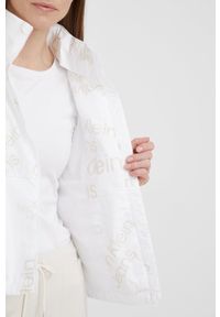 Calvin Klein Jeans kurtka J20J218273.PPYY damska kolor biały przejściowa. Typ kołnierza: kaptur. Kolor: biały. Materiał: materiał. Wzór: gładki #4