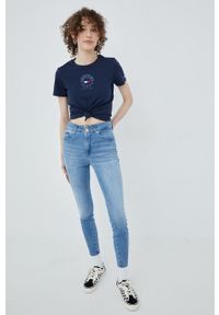 Tommy Jeans jeansy DW0DW12369.PPYY damskie high waist. Stan: podwyższony. Kolor: niebieski #3