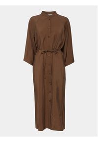 Fransa Sukienka koszulowa 20612435 Brązowy Relaxed Fit. Kolor: brązowy. Materiał: wiskoza. Typ sukienki: koszulowe #4