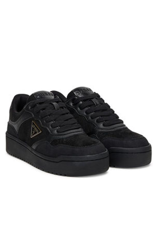 Guess Sneakersy FLFMR9 ELE12 Czarny. Kolor: czarny. Materiał: skóra