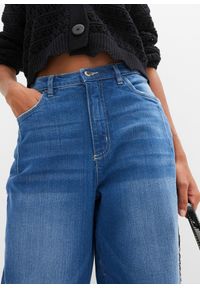 bonprix - Dżinsy barrel, wysoki stan, z bawełny organicznej. Stan: podwyższony. Kolor: niebieski #3