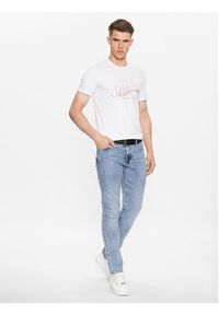 Guess T-Shirt M3YI27 J1314 Biały Slim Fit. Kolor: biały. Materiał: bawełna
