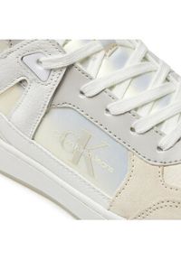 Calvin Klein Jeans Sneakersy Basket Cupsole High Mix Ml Mtr YW0YW01489 Biały. Kolor: biały. Materiał: skóra