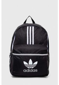 adidas Originals plecak kolor czarny duży z nadrukiem. Kolor: czarny. Materiał: materiał. Wzór: nadruk #1