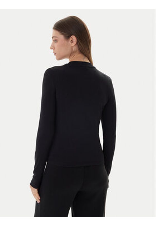 Guess Bluzka V6RI00 KD741 Czarny Slim Fit. Kolor: czarny. Materiał: bawełna