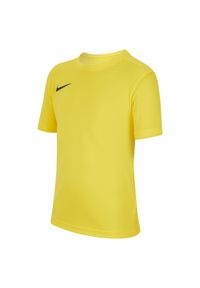Koszulka treningowa chłopięca Nike JR Dry Park Vii. Kolor: żółty. Długość rękawa: krótki rękaw. Długość: krótkie