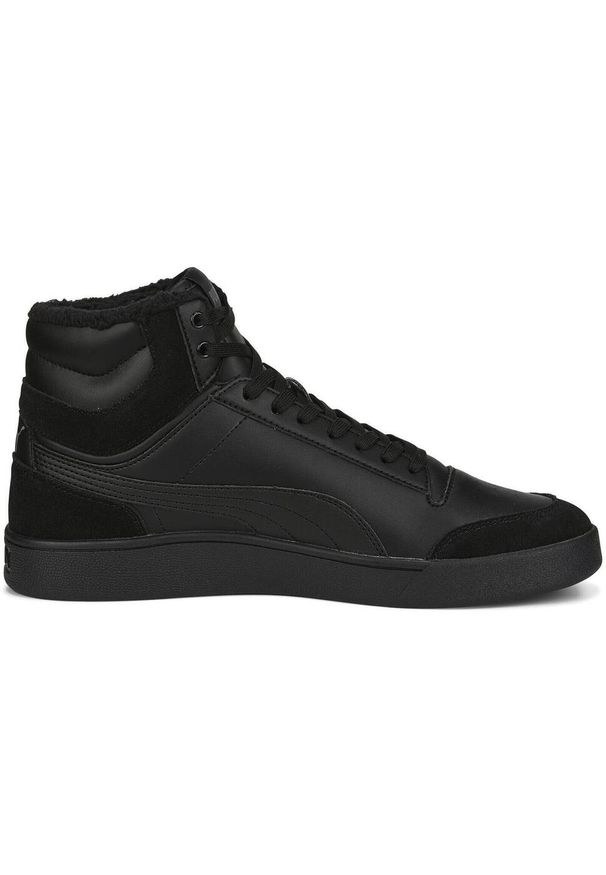 Buty męskie zimowe ocieplane Puma SHUFFLE MID FUR. Kolor: czarny. Materiał: syntetyk, materiał. Sezon: zima