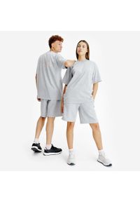 Decathlon - Koszulka z grafiką. Kolor: szary. Materiał: bawełna