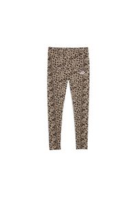 Puma - Damskie legginsy Essentials ze zwierzęcym nadrukiem PUMA Toasted Almond Beige. Kolor: beżowy. Wzór: motyw zwierzęcy, nadruk. Sport: fitness