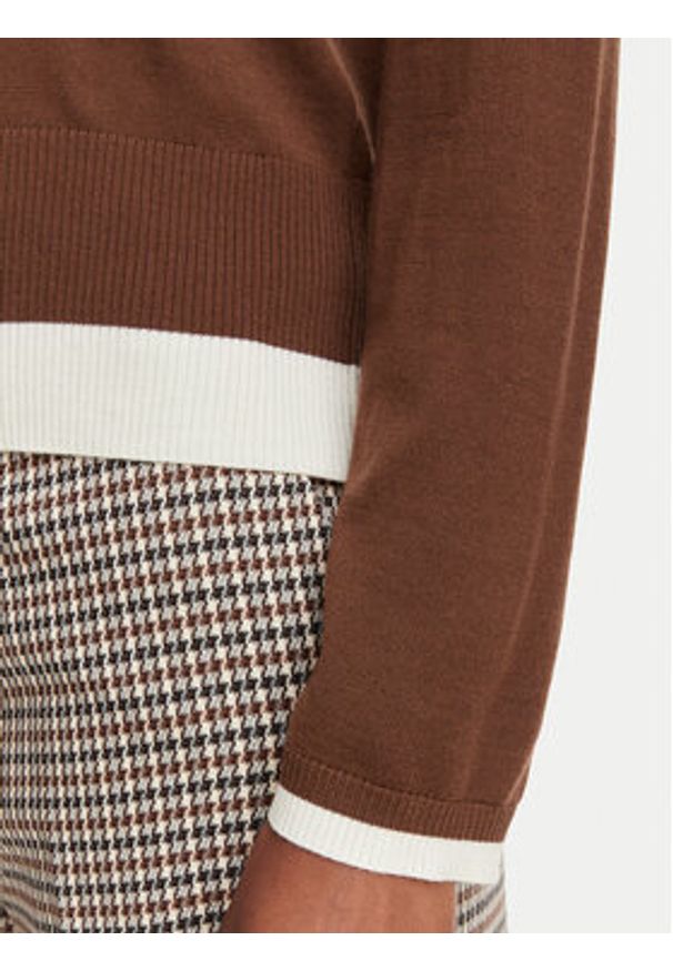Marella Sweter Prugna 2625366181 Brązowy Regular Fit. Kolor: brązowy. Materiał: wełna