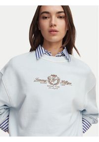 TOMMY HILFIGER - Tommy Hilfiger Bluza Crest Embroidery WW0WW48733 Niebieski jasny Relaxed Fit. Kolor: niebieski. Materiał: bawełna #2