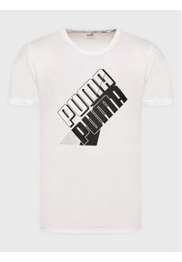 Puma T-Shirt Power Logo 849788 Biały Regular Fit. Kolor: biały. Materiał: bawełna