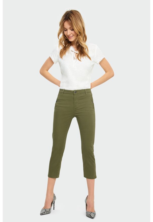 Greenpoint - Bawełniane spodnie 7/8. Materiał: bawełna