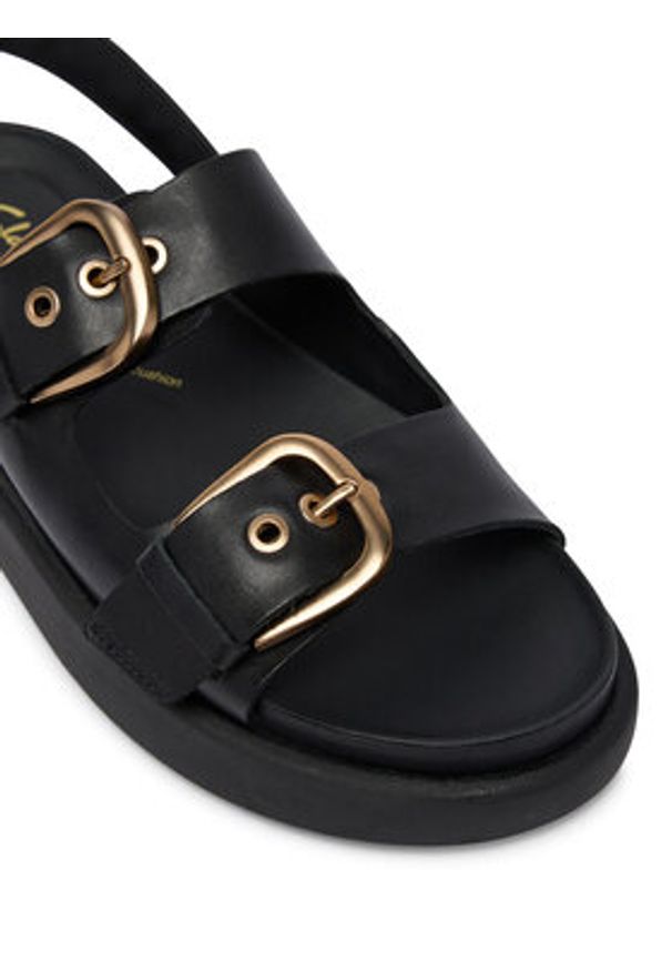 Clarks Sandały Aristella Bay 26185807 Czarny. Kolor: czarny. Materiał: skóra