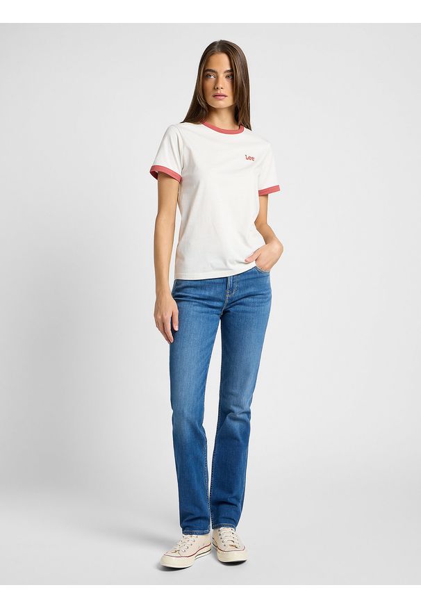 Lee - LEE DAMSKIE SPODNIE JEANSOWE LEE MARION STRAIGHT MID STOP 112355267
