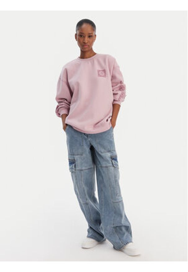 RVCA Bluza 23B463504 Fioletowy Regular Fit. Kolor: fioletowy. Materiał: bawełna