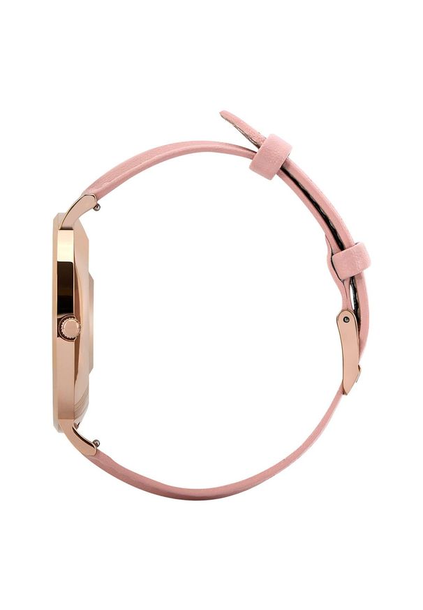 GARETT - Garett Verona złoto-różowy skórzany. Rodzaj zegarka: smartwatch. Kolor: wielokolorowy, różowy, złoty. Styl: sportowy, biznesowy, elegancki, casual