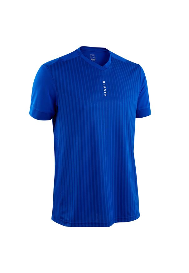 KIPSTA - Koszulka piłkarska dla dorosłych Kipsta F500. Kolor: niebieski. Materiał: materiał, poliester. Sport: piłka nożna