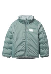 Dziecięca dwustronna kurtka puchowa Helly Hansen Dalen. Kolor: zielony. Materiał: puch