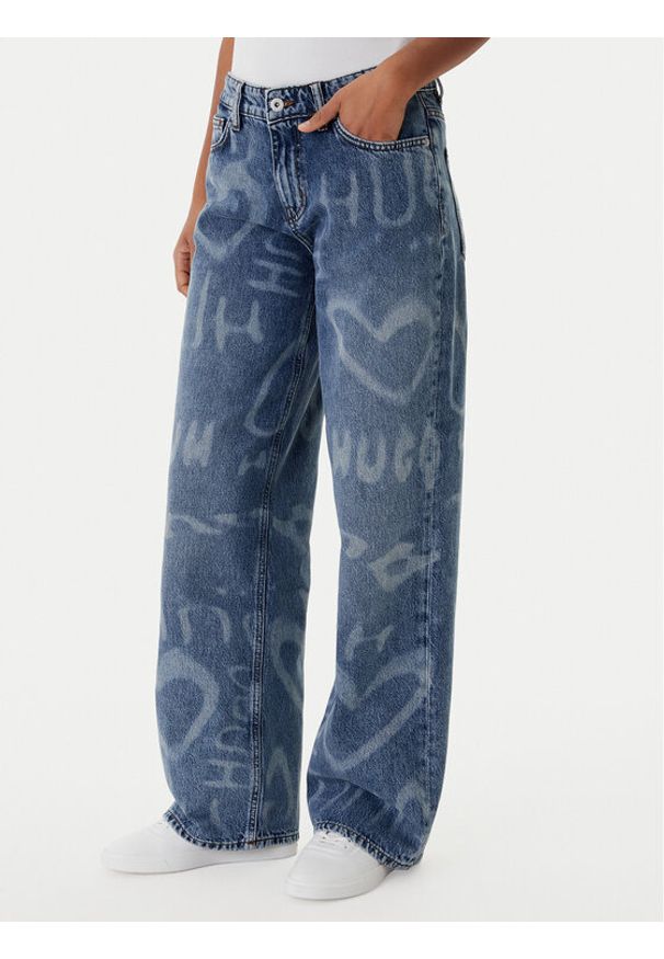Hugo - HUGO Jeansy Gamala 50553051 Niebieski Baggy Fit. Kolor: niebieski