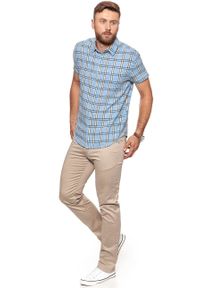Wrangler - KOSZULA MĘSKA KRÓTKI RĘKAW WRANGLER SS 1PKT SHIRT CERUL W58606EVT 112129493. Długość rękawa: krótki rękaw. Długość: krótkie. Wzór: kratka