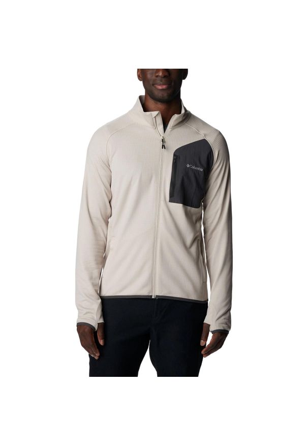 columbia - Męski sweter polarowy Columbia Triple Canyon Full Zip. Kolor: beżowy. Materiał: polar. Sport: turystyka piesza