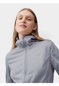 4f - 4F Kurtka softshell wiatroodporna membrana 5000 damska XS. Typ kołnierza: kołnierzyk stójkowy. Kolor: szary. Materiał: softshell