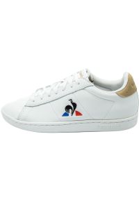 Buty Le Coq Sportif Courtset, Dla obu płci. Kolor: biały. Materiał: materiał, skóra ekologiczna