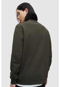 AllSaints bluza bawełniana LOBKE CREW kolor zielony MF030Y. Kolor: zielony. Materiał: bawełna. Wzór: aplikacja #5