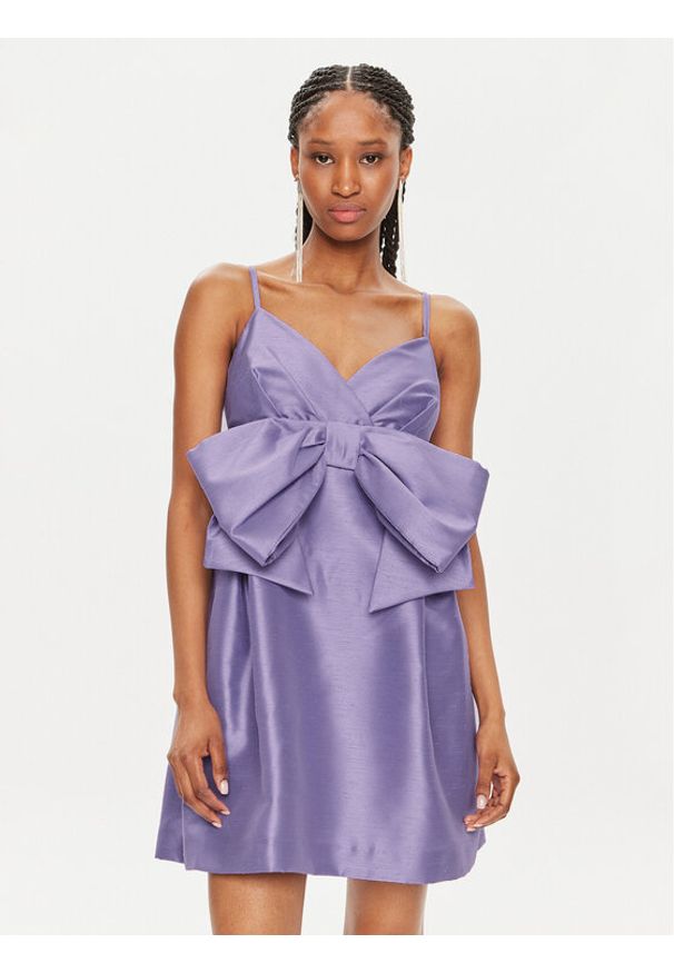 Fracomina Sukienka koktajlowa FQ24SD1005W71101 Fioletowy Regular Fit. Kolor: fioletowy. Materiał: syntetyk. Styl: wizytowy