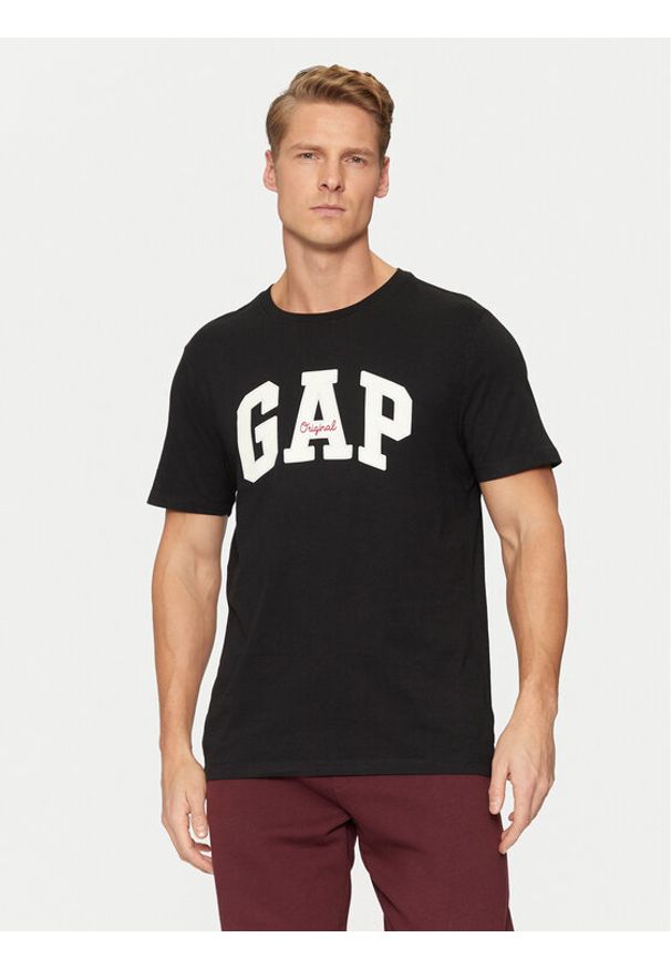 GAP - Gap T-Shirt 542246-03 Czarny Regular Fit. Kolor: czarny. Materiał: bawełna