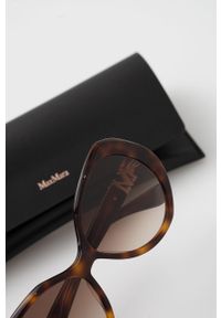 Max Mara okulary przeciwsłoneczne damskie kolor brązowy. Kształt: owalne. Kolor: brązowy #2