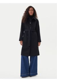 Lauren Ralph Lauren - LAUREN RALPH LAUREN Płaszcz wełniany 297P04140001 Czarny Regular Fit. Kolor: czarny. Materiał: syntetyk