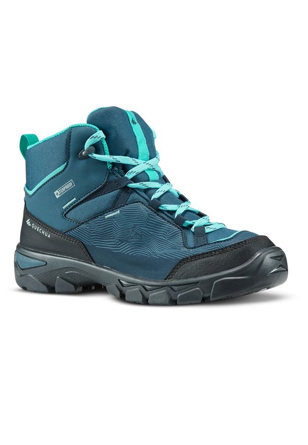 quechua - Buty turystyczne dla dzieci Quechua MH120 Mid. Kolor: niebieski, wielokolorowy, szary