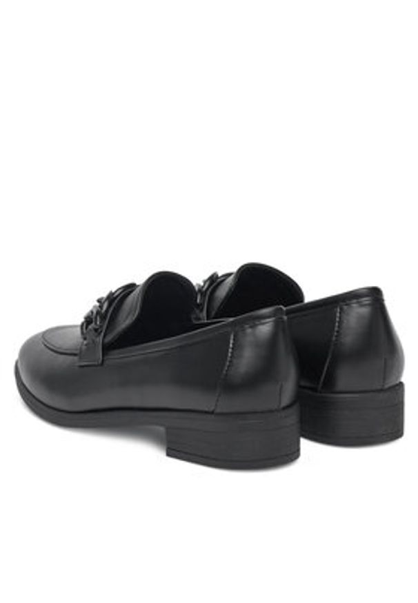 DeeZee Mokasyny W4PH189501 Czarny. Kolor: czarny. Materiał: skóra