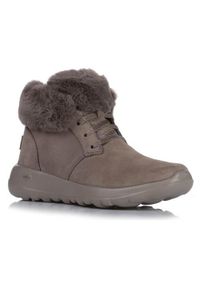 skechers - Buty do chodzenia damskie Skechers On-the-go Joy Cozy. Wysokość cholewki: za kostkę. Zapięcie: sznurówki. Kolor: brązowy, wielokolorowy. Materiał: syntetyk, tkanina, skóra, materiał. Szerokość cholewki: normalna. Model: Skechers Sport. Sport: turystyka piesza