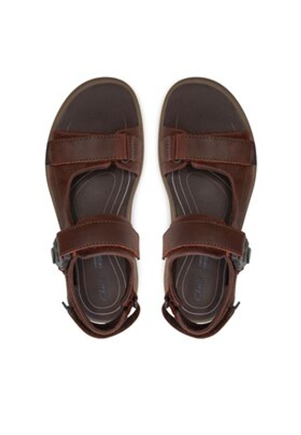 Clarks Sandały Saltway Trail 26176905 Brązowy. Kolor: brązowy. Materiał: materiał