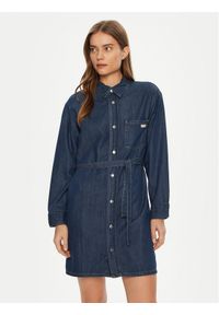 Calvin Klein Jeans Sukienka jeansowa J20J225008 Granatowy Regular Fit. Kolor: niebieski. Materiał: bawełna
