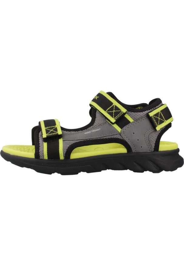 Geox - Sandały GEOX J SANDAL AIRADYUM B Czarny. Kolor: czarny. Materiał: syntetyk, tkanina. Styl: sportowy