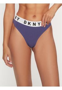 DKNY Stringi DK4529 Niebieski. Kolor: niebieski. Materiał: bawełna