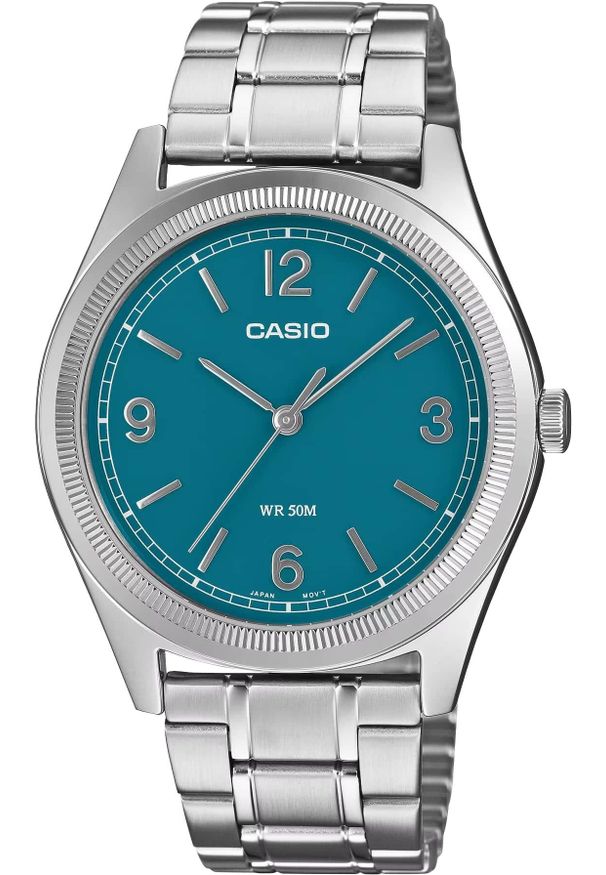 Zegarek Casio Zegarek Męski Casio Timeless MTP-B210D-2A1VDF Classic Turquoise Dial