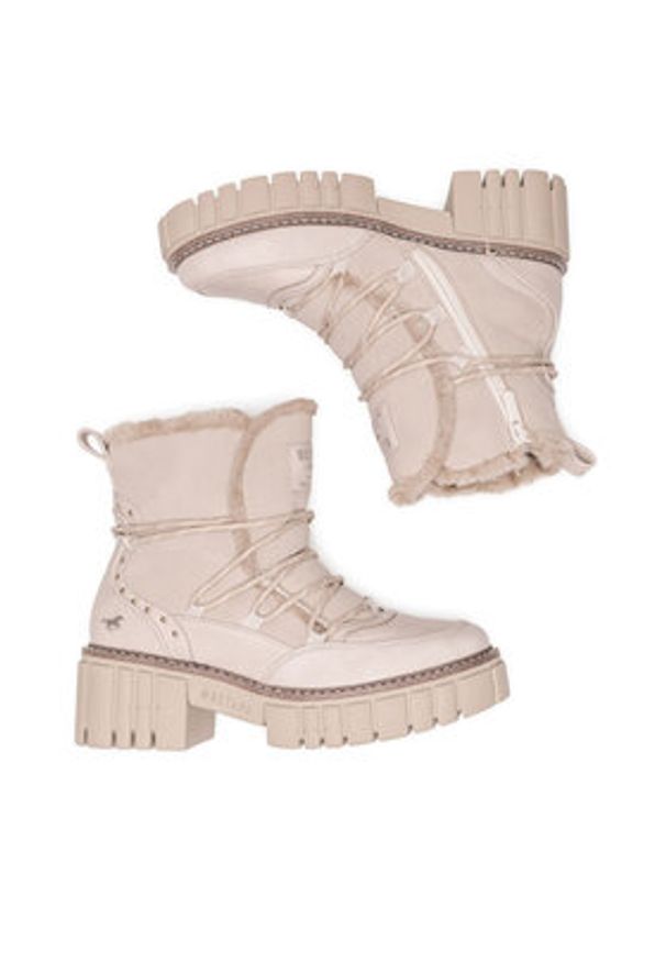 Mustang Trzewiki 1447-601 Beżowy. Kolor: beżowy. Materiał: materiał