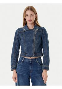 Morgan Kurtka jeansowa 252-GPERF Granatowy Regular Fit. Kolor: niebieski. Materiał: bawełna